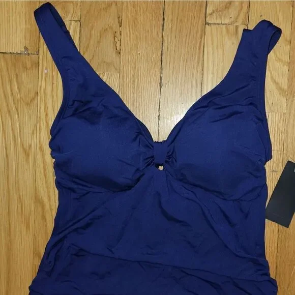 Jantzen Women's Navy Blue Women's One Piece Swimsuit Size 10